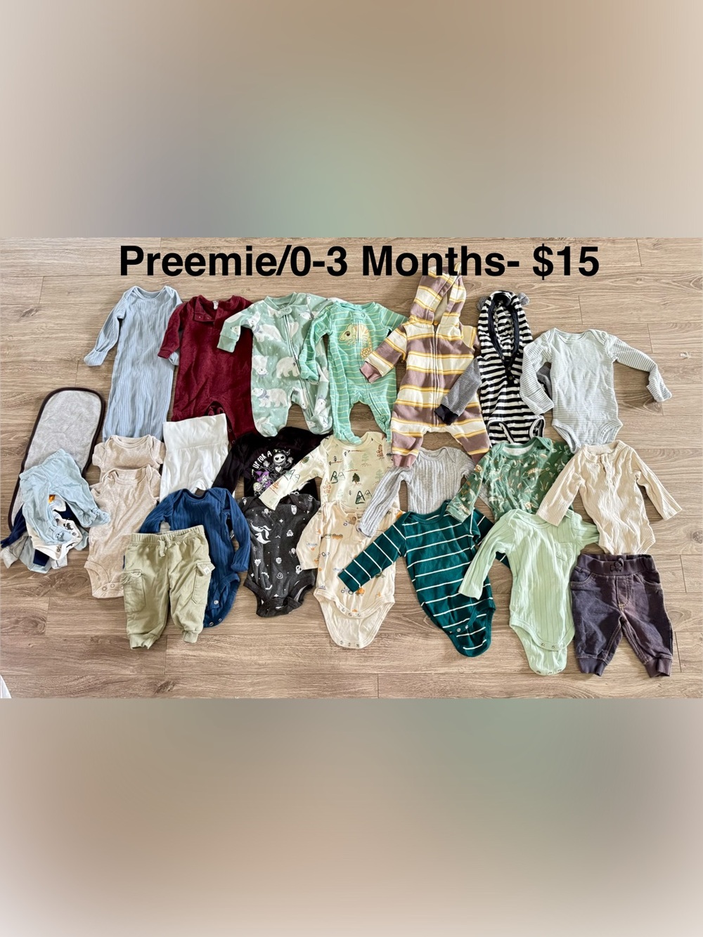 Assorted Baby One-Piece Bodysuit - Green Striped